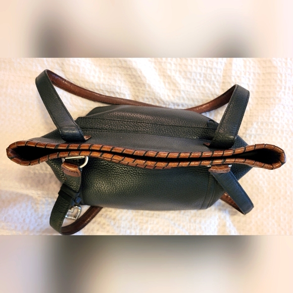 Vintage Brighton Pebbled Leather Shoulder Bag. Brown trim and hand1les. - Picture 12 of 13